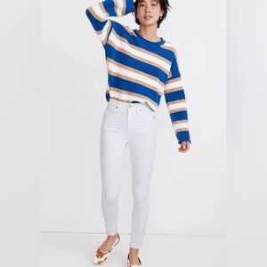 NWT Madewell White 10” High Rise Stretch skinny Denim pants